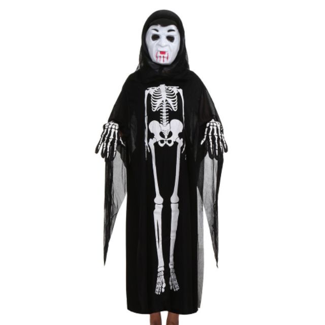 Set bộ Áo choàng xương Halloween