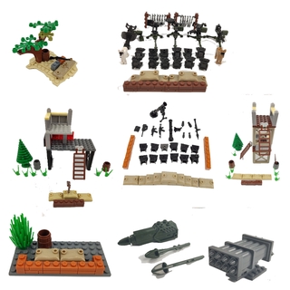 Set Toy For Children Gifts Bricks Lego Building Blocks Weapon Toys SWAT Model Ww2 Pine Tree Figures Military Diy