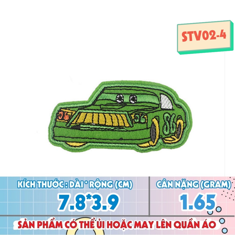 Sticker vải hoặc ủi quần áo ,Patch,Logo ủi nhiệt, hình ép nhiệt chủ đề XE THOMAS cho bé sáng tạo thiết kế quần áo