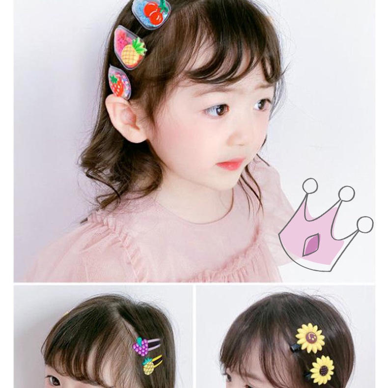 Set 14 Kẹp Tóc Nhiều Màu Sắc Dễ Thương Cho Bé