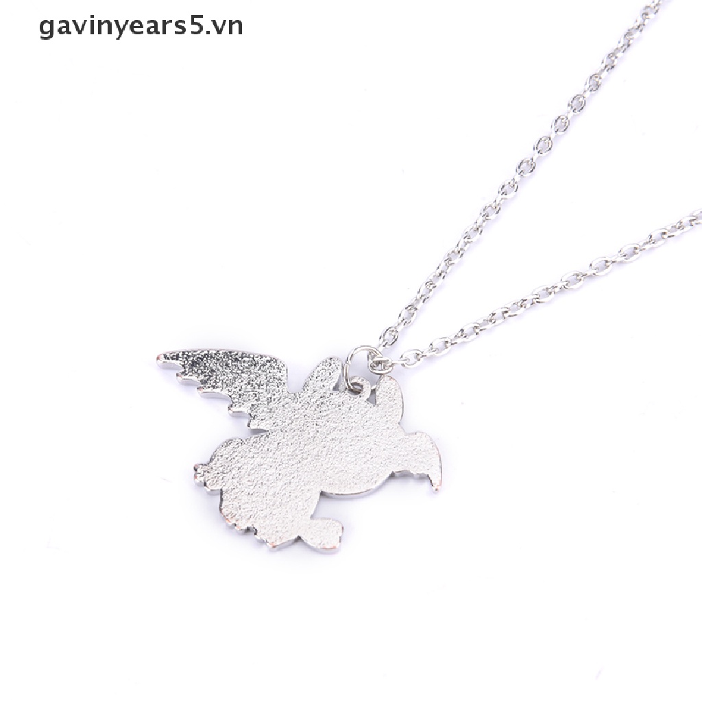 [gavin] Mặt Vòng cổ Đôi Hình Rồng Bay Màu Trắng Đen Dễ Thương