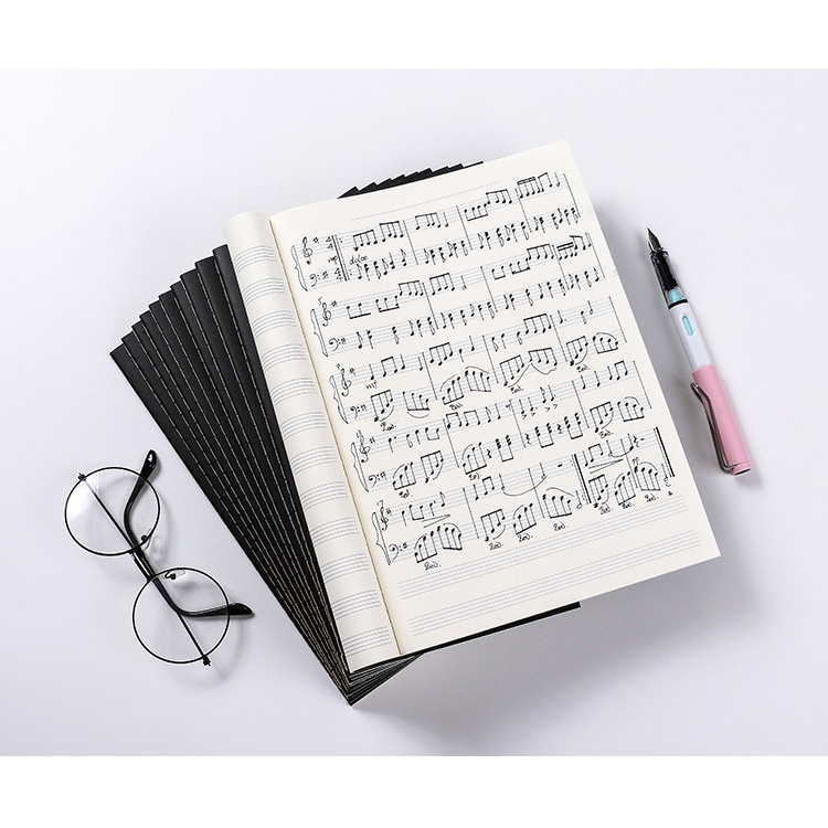 Vở Chép nhạc B5 chép lời bài hát sáng tác, giấy chuyên dụng chính hãng SENMU