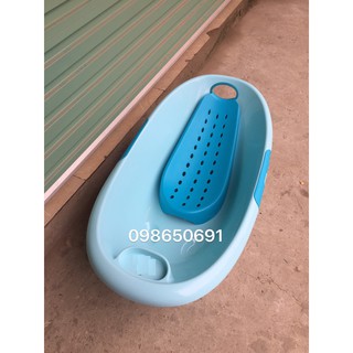 Chậu tắm Elip kèm giá đỡ màu xanh