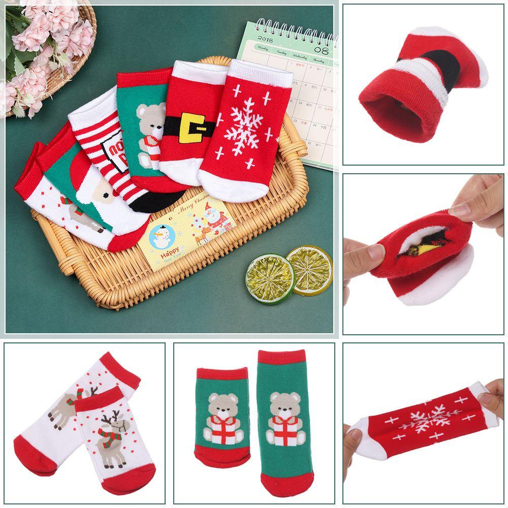 1 Đôi Tất Cotton Hoạ Tiết Giáng Sinh Ấm Áp MIHAN1