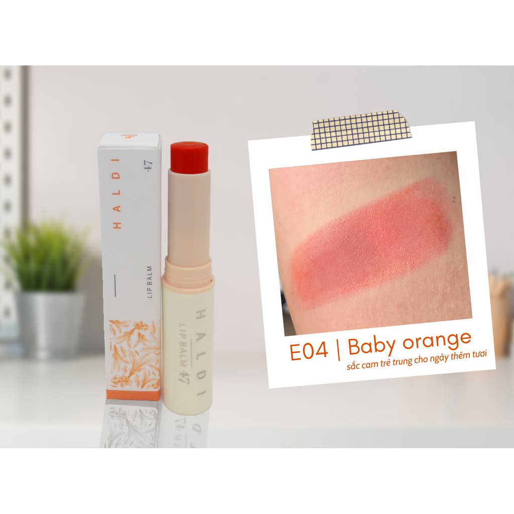 Son Trần l Son Dưỡng Cam Baby Mềm Môi, Chống Khô Nẻ, Lên Màu Tươi Tắn - Son Dưỡng Nghệ Epis Có Màu Tone Cam Baby E04