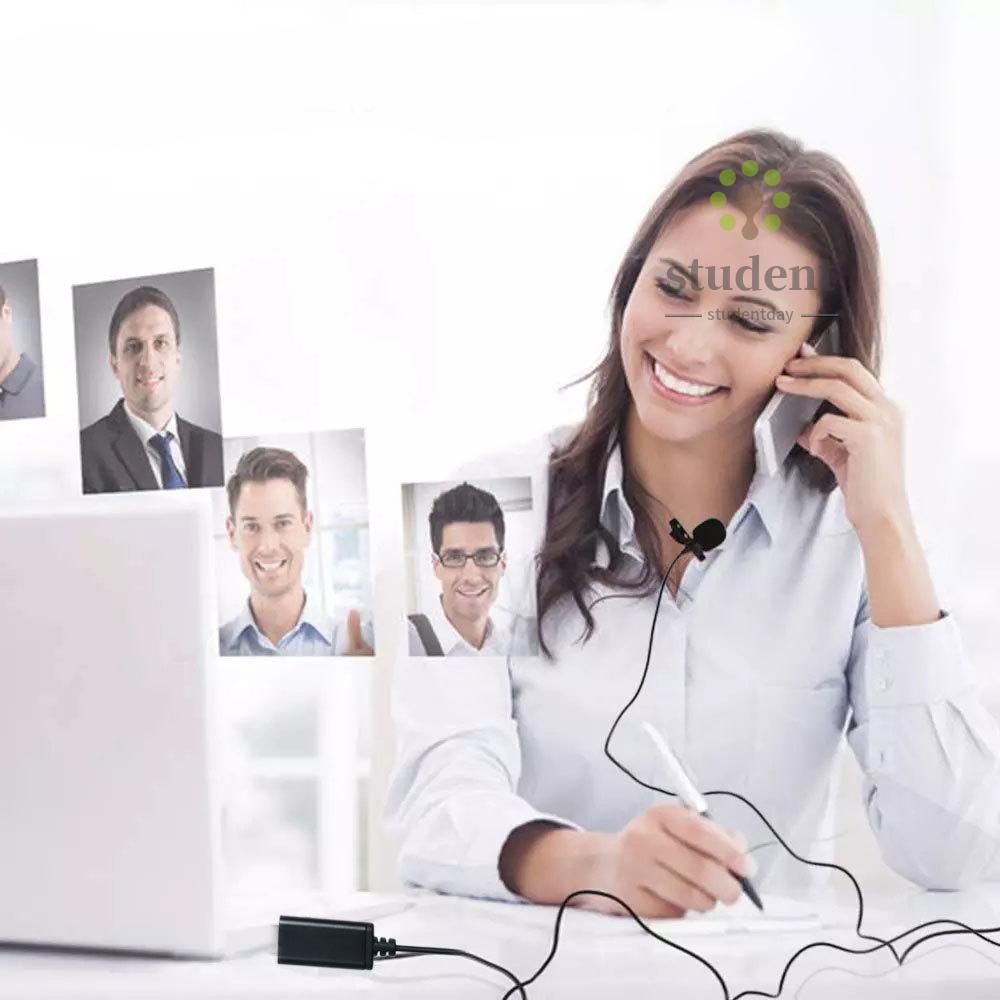 Micro Kẹp Cổ Áo Có Dây Usb 360 Độ Cho Máy Tính Pc Laptop | BigBuy360 - bigbuy360.vn