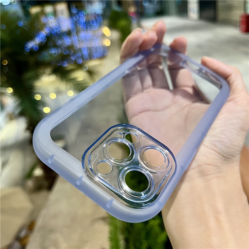Ốp Điện Thoại TPU Silicon Mềm Trong Suốt Phối Đệm Khí Chống Sốc Dành Cho Iphone 13 12 11 Pro MAX XS MAX XR