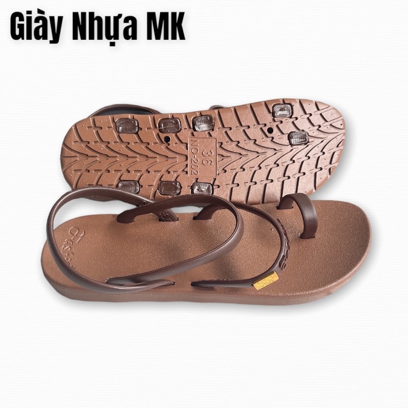 Giày Sandal nữ đi mưa xỏ ngón 2 dây ngang siêu êm siêu bền mang đi học đi làm đi chơi - GL039