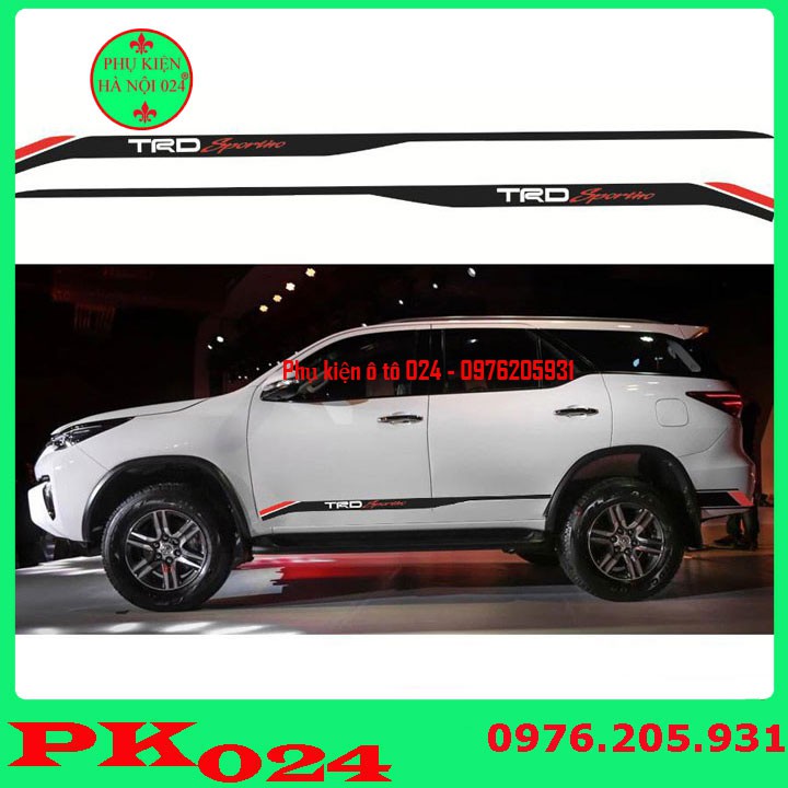 Tem Dán, Tem Decal TRD Sportivo Cho Fortuner 2010-2016 Nhiều Màu