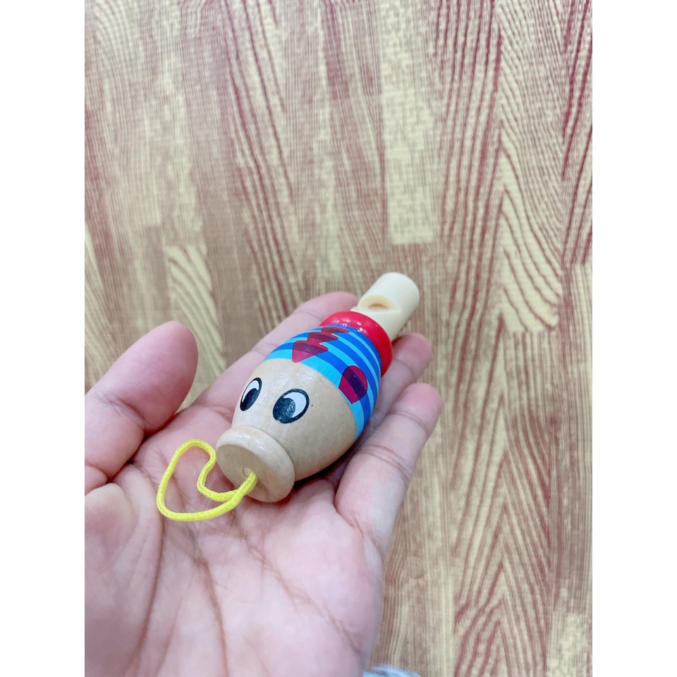 Đồ Chơi Thổi Còi Mini Bằng Gỗ / thổi sáo mini cho bé từ 3 tuổi
