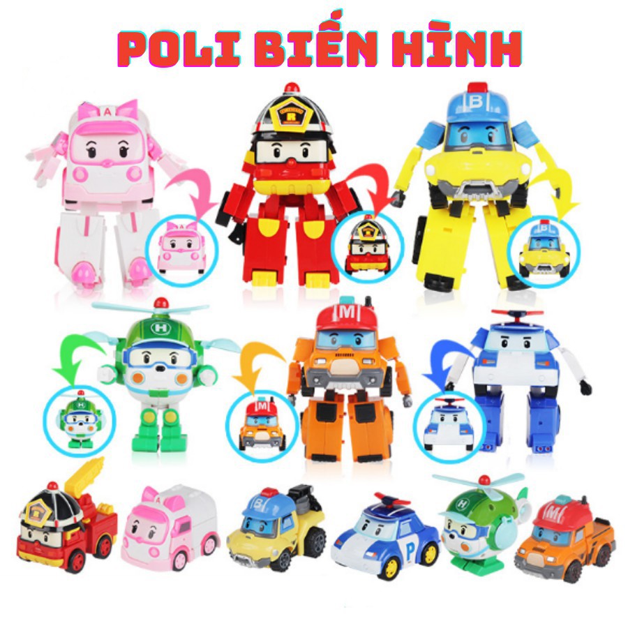 Đồ chơi biến hình biệt đội Robocar Poli 2 trong 1 cho bé thỏa sức sáng tạo
