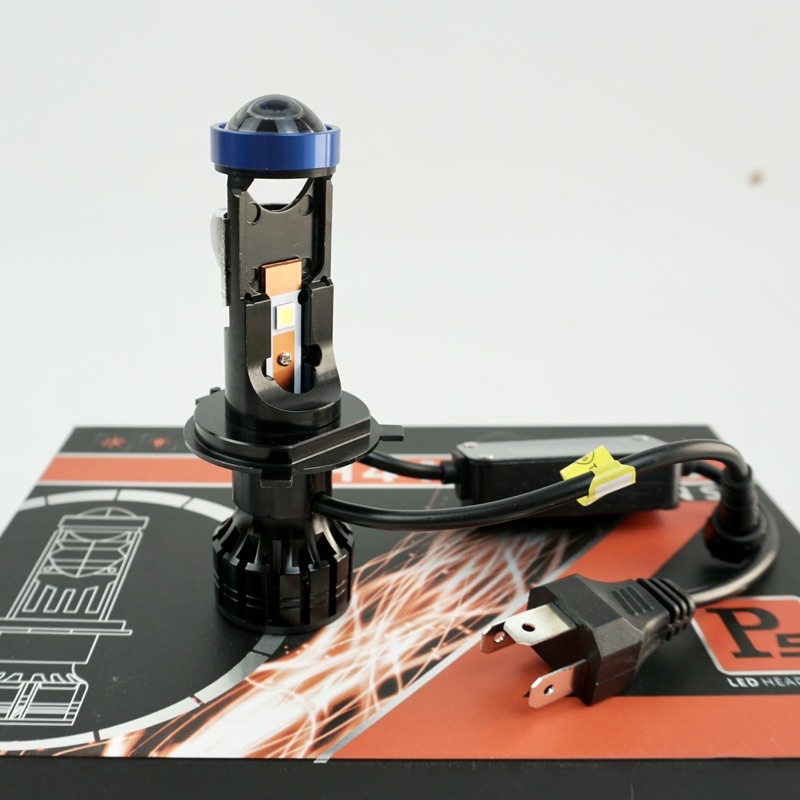 Đèn LED bi cầu mini P5 45W chân H4 12V, nhiệt màu 6000K - 12V. Lắp ôtô, xe máy. Bảo Hành 01 năm