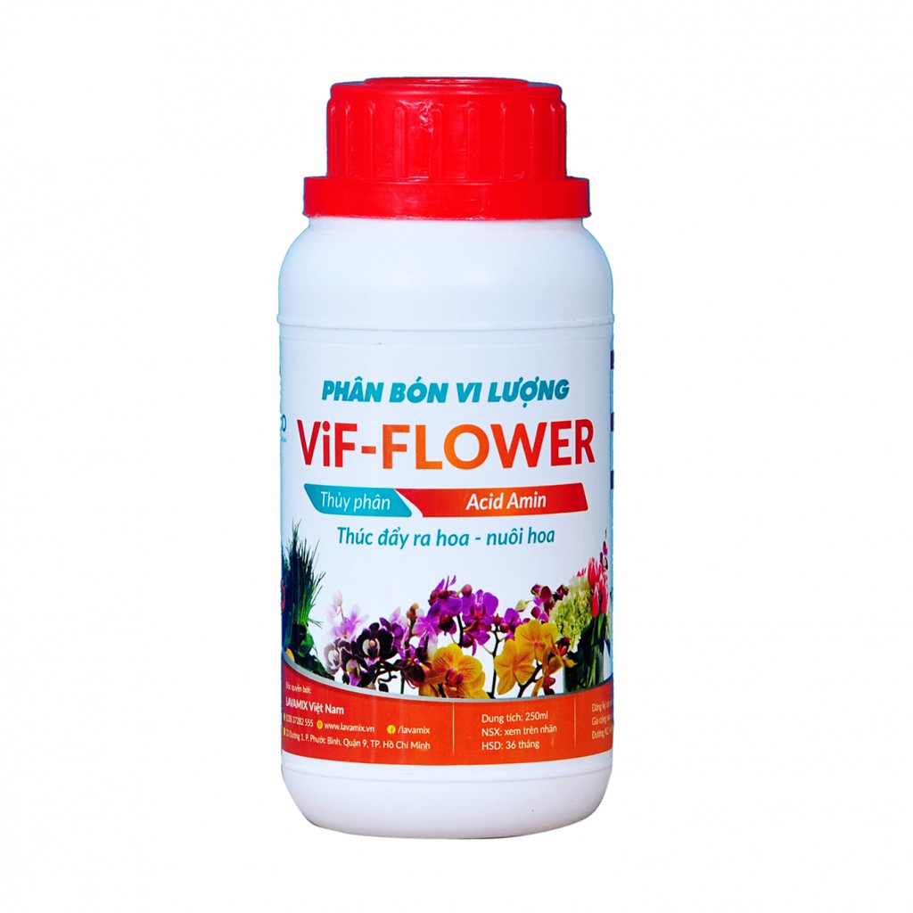 Phân Bón Vi Lượng Thủy Phân Vif - Flower 100ml Bổ Sung Acid Amin Chuyên Lan, Cây Kiểng