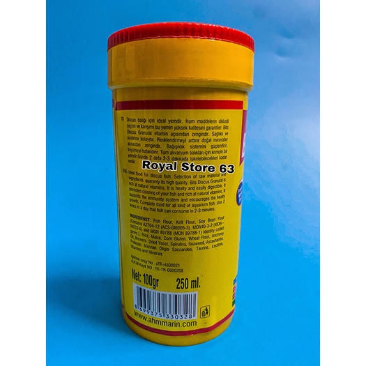 Ahm Turkey Bits Discus Granulat thức ăn cho cá Dĩa