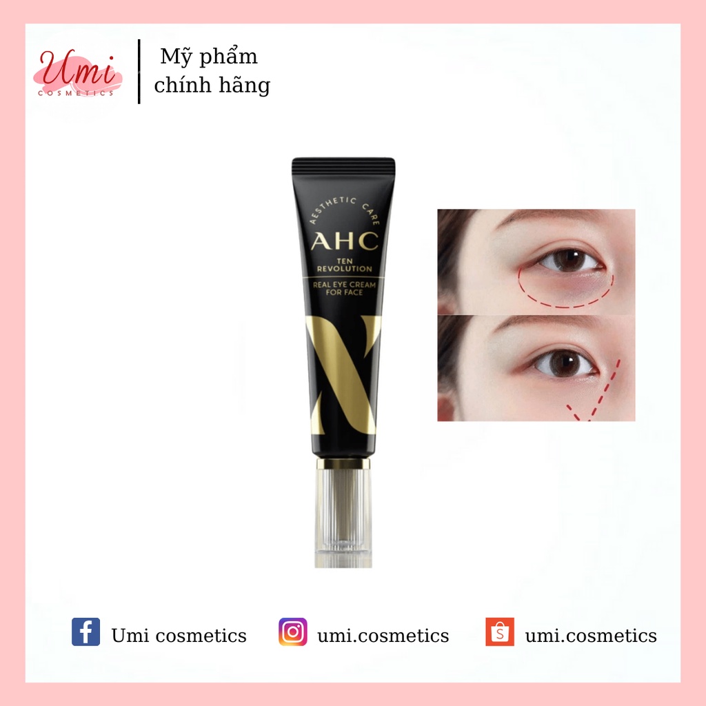 Kem dưỡng mắt AHC Ten Revolution Real Eye Cream For Face 12ml - 30ml