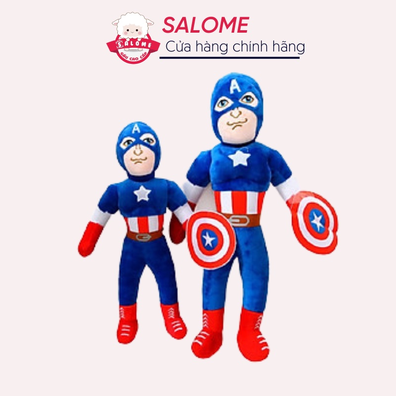 Gấu Bông Thuyền Trưởng Mỹ Captain American SALOME, Thú Đồ Chơi Siêu Nhân Cho Bé