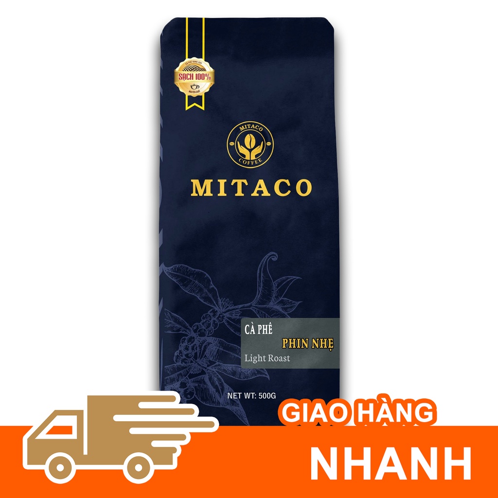 Cà phê pha phin nguyên chất Phin Nhẹ MITACO COFFEE (Gói 500g)