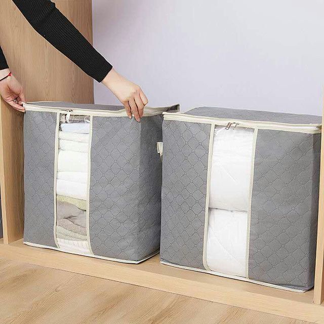 Túi đựng chăn gối quần áo bằng vải oxford chống thấm nước gấp gọn dùng tại nhà