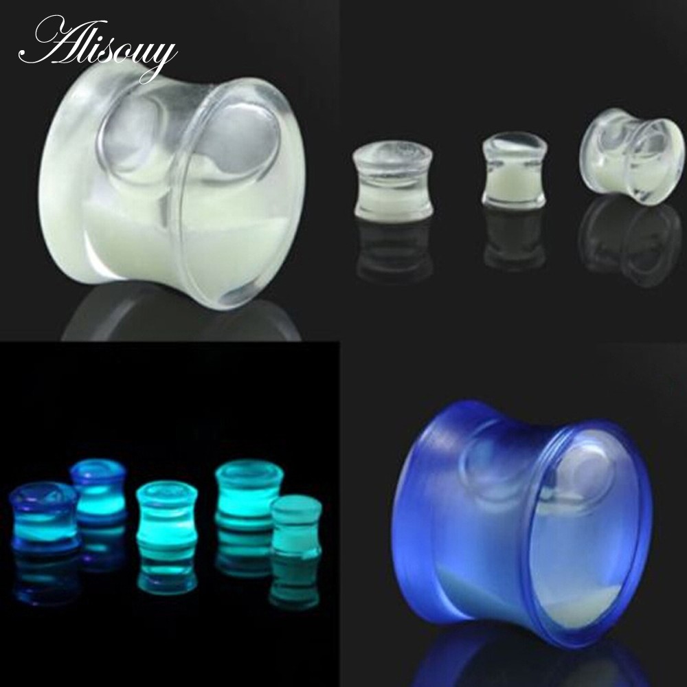 Alisouy Set 2 Khuyên Tai acrylic Phát Sáng Trong Bóng Tối Cắm Và Xỏ Khuyên Tai