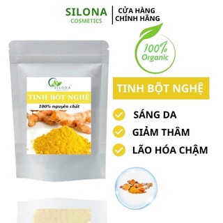 Tinh bột nghệ nguyên chất Silona organic, đắp mặt, mờ thâm, dưỡng trắng chăm sóc da măt hiệu quả handmade