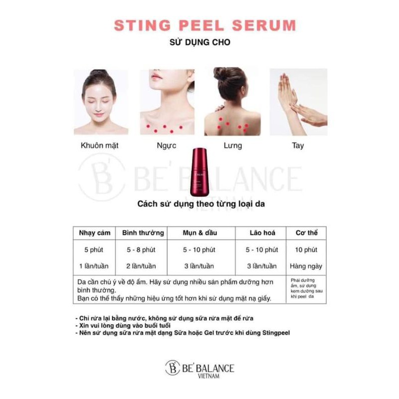 Tẩy tế bào chết dưỡng da Bebalance Sting Peel Serum 30ml