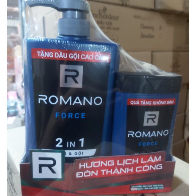 Romano - Tắm gội 2in1 650g attitude/force