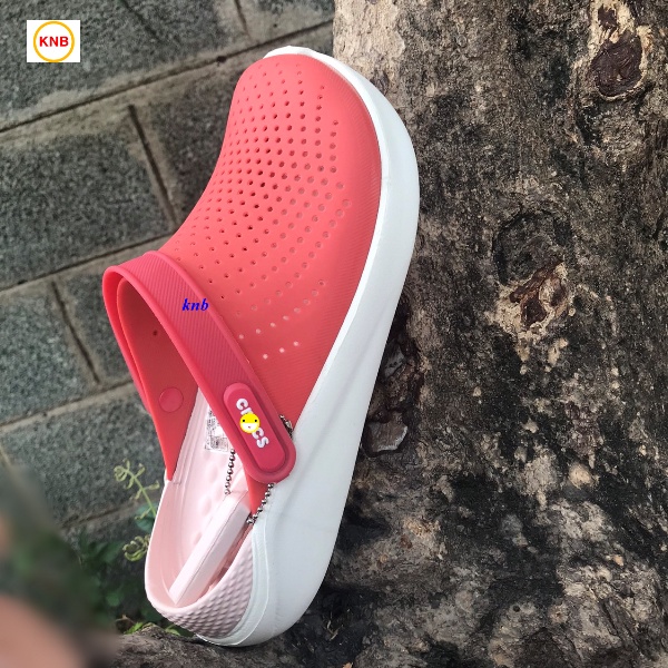 Dép Sục Cross Literide -FREESHIP + Hàng loại 1- Dép Quai Ngang Nam Nữ bít đầu đỏ gót hồng chống hôi chân, đi nắng đi mưa