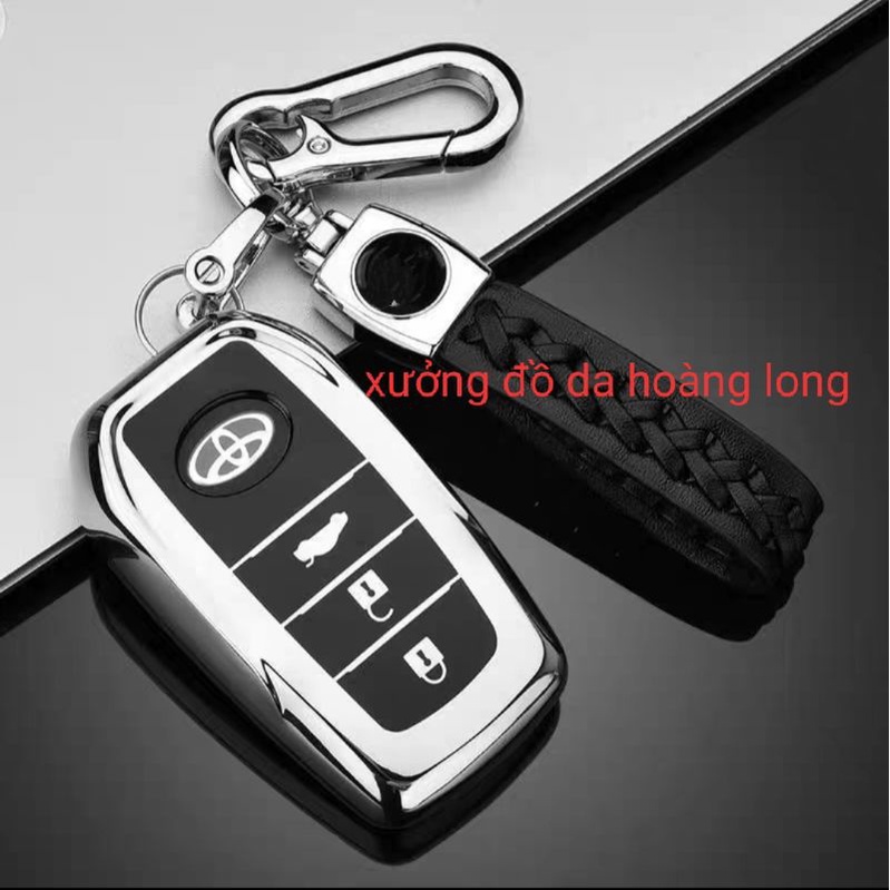 ốp bảo vệ chìa khoá toyota camry  2012 - 2018 Fortuner Hilux  Innova chìa thông minh smartkey
