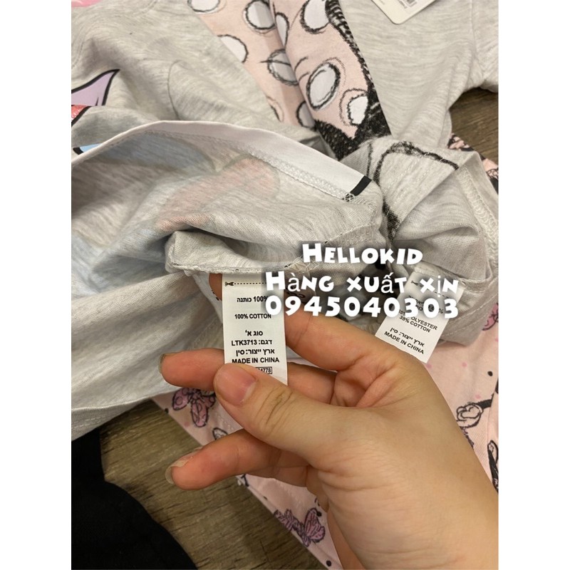 bộ thun cotton bé gái