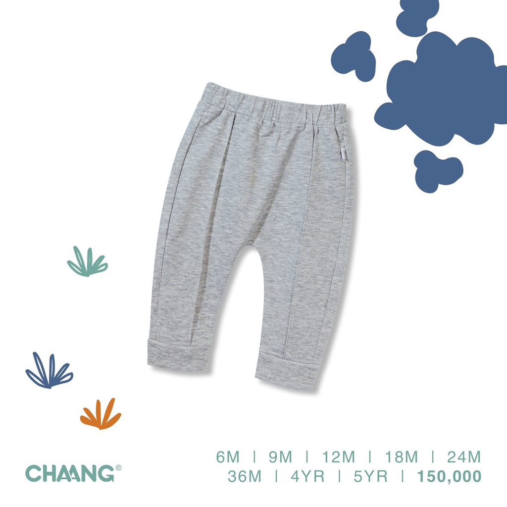 (CHAANG) Quần Jogger Chaang Dino Ghi/ Nâu Cho Bé