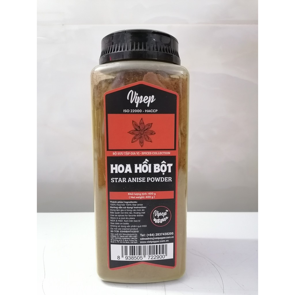 [400g – Bột – HỘP LỚN] Hoa hồi bột [VN] VIPEP Star Anise Powder (vpp-hk)