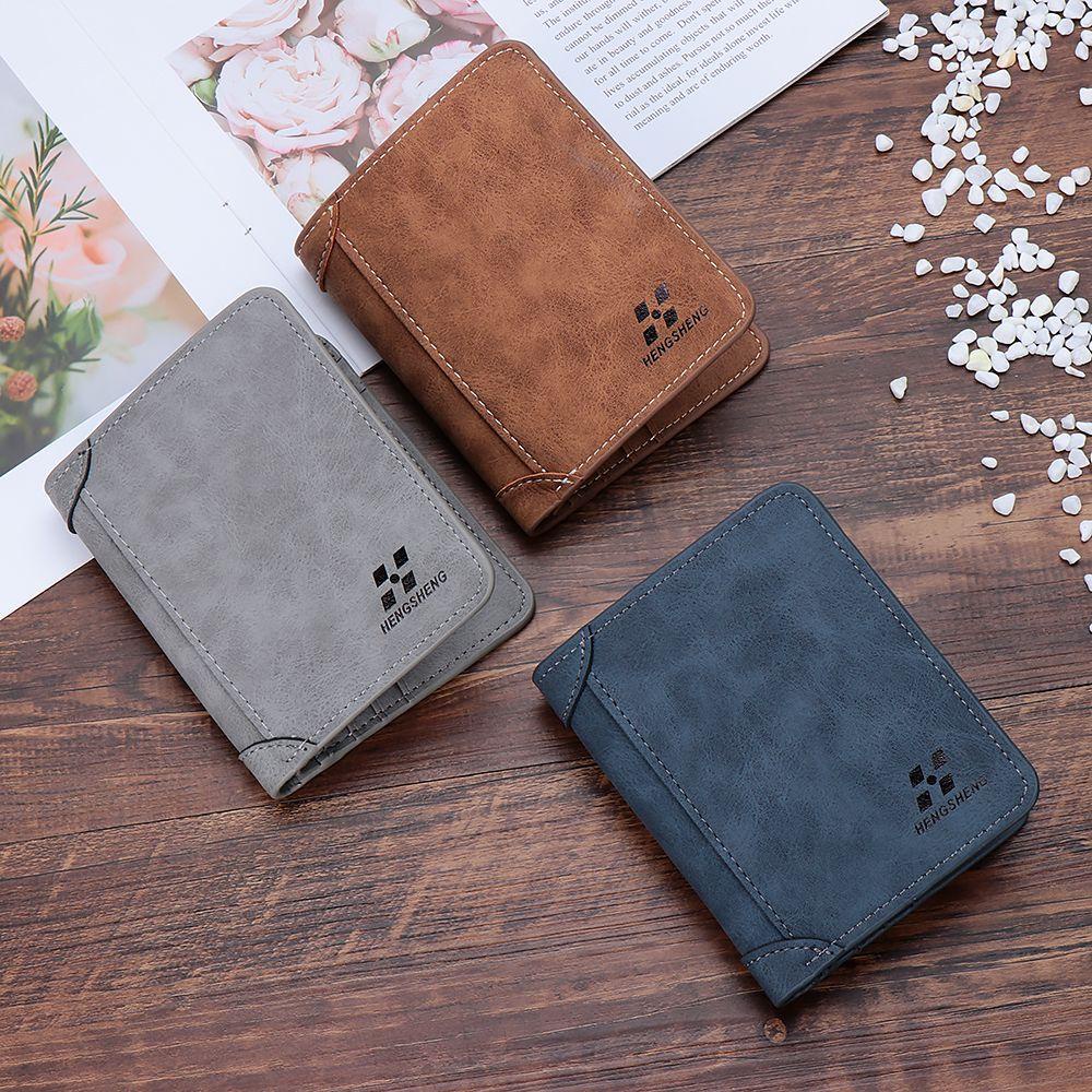 Ví Da Mềm Gấp Đôi Phong Cách Retro