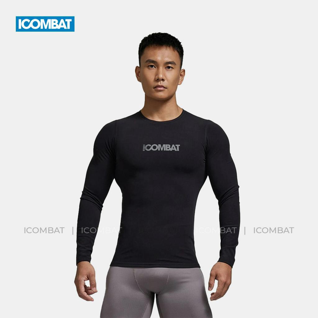 Áo thun tay dài ICOMBAT áo giữ nhiệt nam thể thao vải Coolmax co giãn 4 chiều