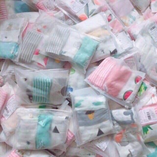 Sét 3 khăn mặt muslin sợi tre