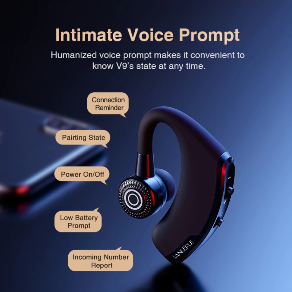 Tai Nghe Bluetooth V9 Móc Tai Tích Hợp Micro Chất Lượng Cao | BigBuy360 - bigbuy360.vn