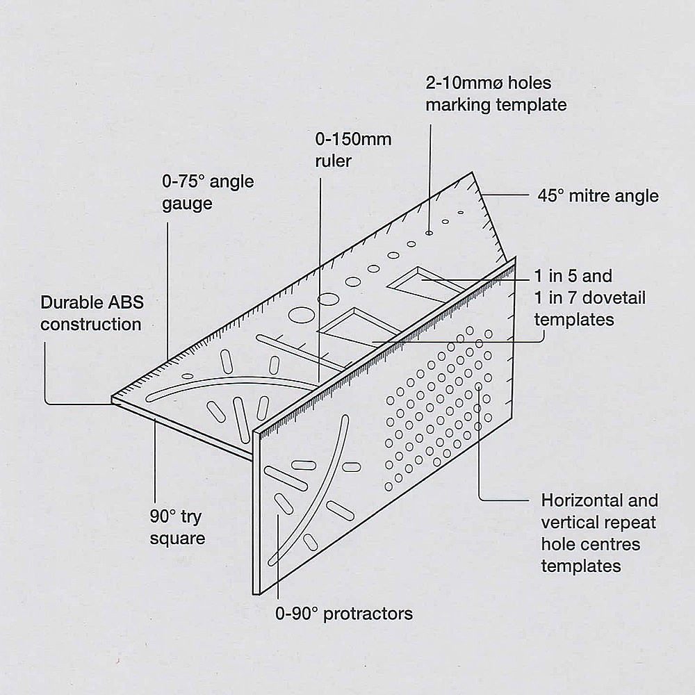 Thước Đo Góc 3D 45 + 90 Độ Hình Chữ T Chuyên Dụng Cho Làm Mộc