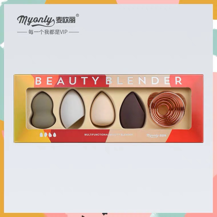 Set 4 Bông Mút Trang Điểm Kèm Giá Đỡ MYONLY