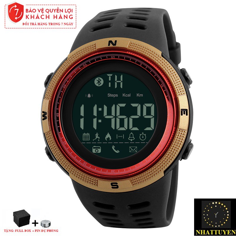 Đồng Hồ Điện Tử Nam SKMEI 1250 Dây Cao Su, Mặt Tròn Kết Nối Bluetooth - HÀNG CHÍNH HÃNG[FULLBOX] | BigBuy360 - bigbuy360.vn