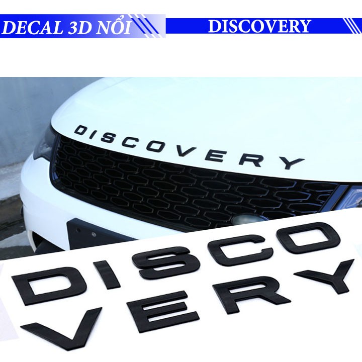 Decal Tem Chữ Discovery 3D Dán Trang Trí Ô Tô