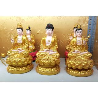 1 Tượng Phật tam thánh ngồi 30cm