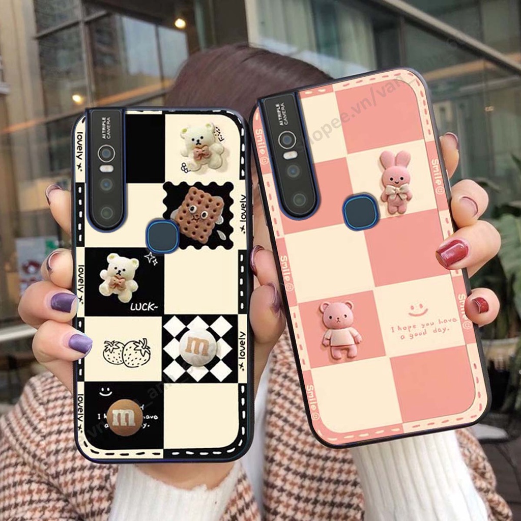 Ốp lưng Vivo V15 / V15 Pro hình gấu, kẹo dễ thương cute
