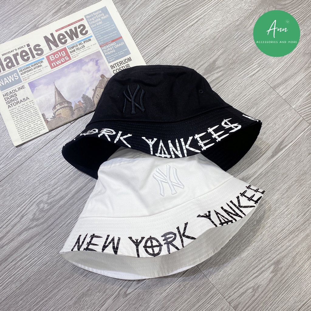 Mũ bucket NY Yankees thời trang, logo hãng thêu nổi, đường chỉ may tinh tế, phom mũ chuẩn đẹp, mẫu mới 2022