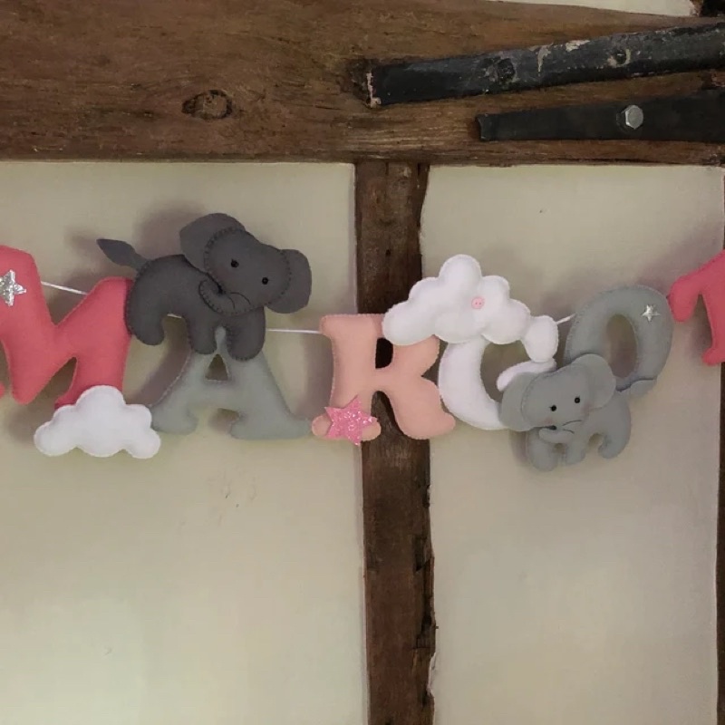 Bảng tên treo phòng ngủ handmade, bảng tên trang trí thôi nôi cực đẹp mẫu Chữ cho bé trai, bé gái