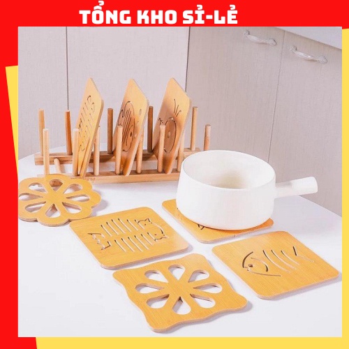 MIẾNG LÓT NỒI BÁT ĐĨA BẰNG GỖ SANG CHẢNH 14,5CM 88036 tổng kho sỉ vp88