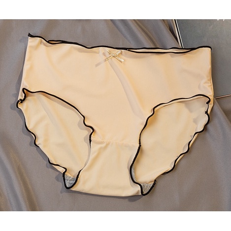 Bộ 3 Quần Lót Cotton Không Đường May Lưng Vừa Size Lớn M-XL Phong Cách Nhật Bản Cho Nữ