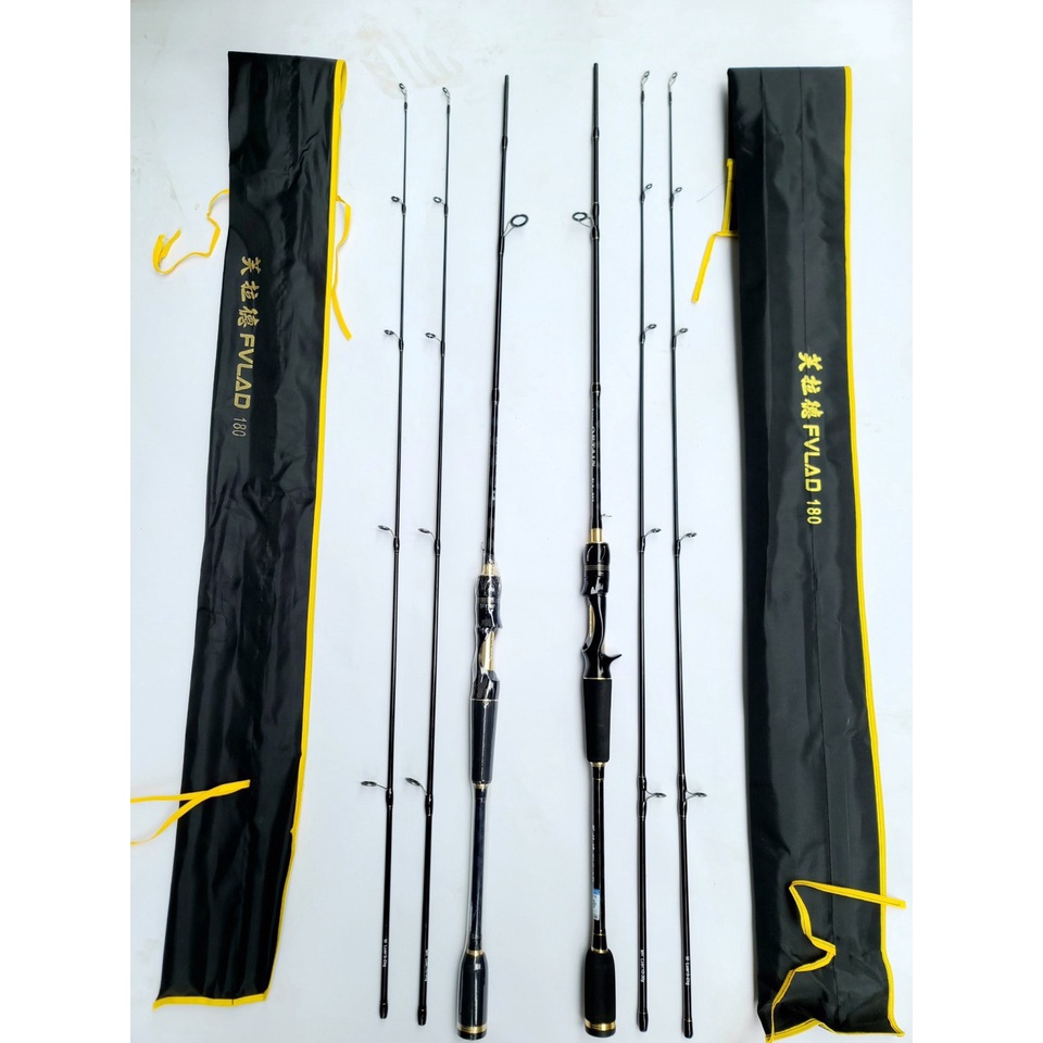Cần câu lure 2 ngọn FVLAD Carbon cao cấp có các độ dài từ 1m8 đến 2m7 Phukiencaulure25 cần câu 2 khúc cao cấp