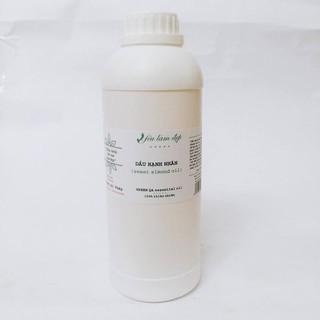 1000ml  Dầu Hạnh Nhân Ngọt (Sweet Almond Oil - Dầu nền), Chăm Sóc Da, Tóc, Làm Son
