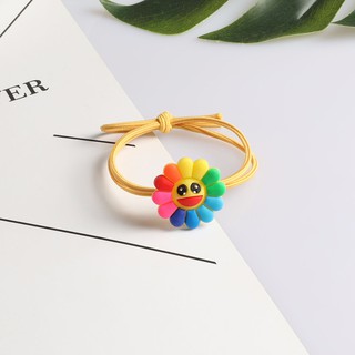 Set 100 Dây Thun Cột Tóc Hoa Mặt Trời Đẹp Dễ Thương (Giá Sỉ Siêu Rẻ)