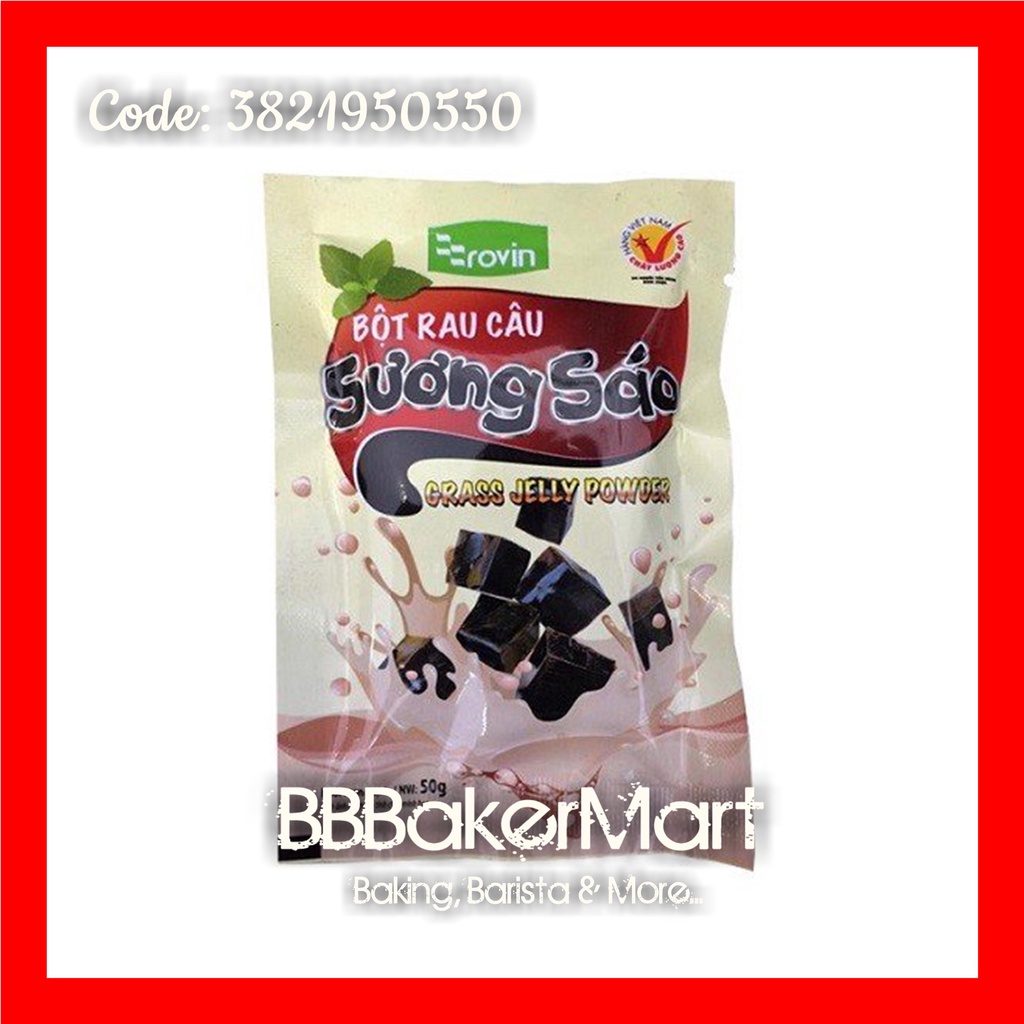 1 GÓI - Bột sương sáo ĐEN ROVIN Hoàng Yến - Gói 50gr