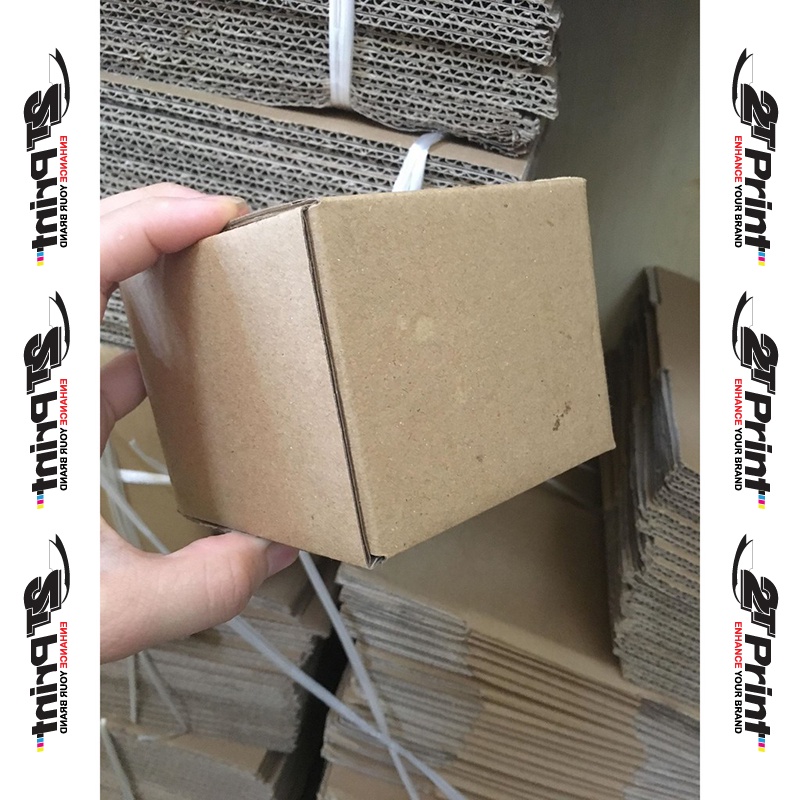 10x10x8 Combo 50 hộp carton, thùng giấy cod gói hàng, hộp bìa carton đóng hàng chất lượng, 3 lớp dày dặn 2TPrint
